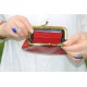 Miranda Red Coin purse with cards leather