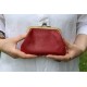 Miranda Red Coin purse with cards leather