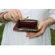 Miranda Red Coin purse with cards leather