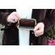 Miranda tan leather coin purse