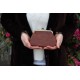 Miranda tan leather coin purse