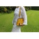 Boston Kiss Clip Purse Bag Yellow Leather