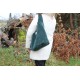 Beach tote dark teal corduroy