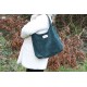 Beach tote dark teal corduroy