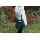 Beach tote dark teal corduroy