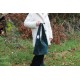 Beach tote dark teal corduroy