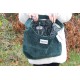 Beach tote dark teal corduroy