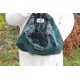 Beach tote dark teal corduroy