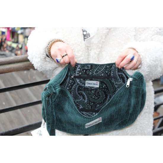 Bobby Teal Hobo Slouchy Cross body Corduroy Bag