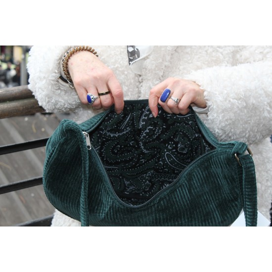 Bobby Teal Hobo Slouchy Cross body Corduroy Bag