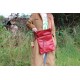 Amelie Flap Zip Messenger bag Red 