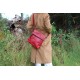 Amelie Flap Zip Messenger bag Red 