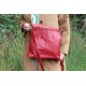 Amelie Flap Zip Messenger bag Red 