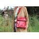 Amelie Flap Zip Messenger bag Red 