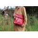 Amelie Flap Zip Messenger bag Red 