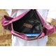 Giant zipped bum bag purple leather