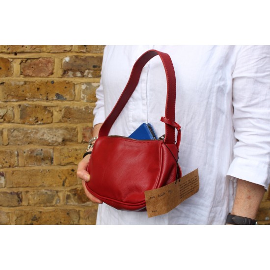  Red shoulder bag baguette