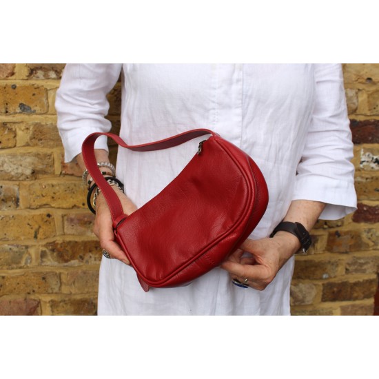  Red shoulder bag baguette