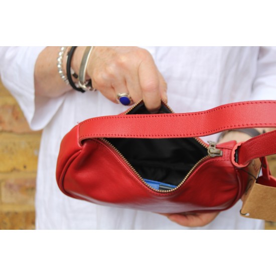  Red shoulder bag baguette