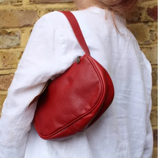  Red shoulder bag baguette