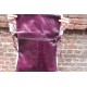 Amelie Crossbody Messenger Bag Purple Leather
