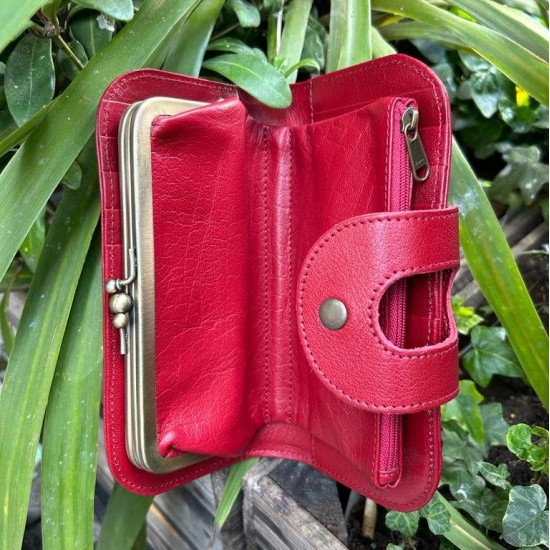Big Fat Ex Large Wallet Red Leather