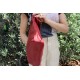 Amelie Red Leather Messenger Bag | Leather Bags