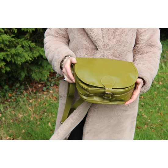 Isabelle Saddle Bag Apple Green Medium