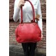 Perpetua Red Leather Clip Bag