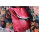 Dublin Medium Clip Bag Red Leather