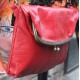 Dublin Medium Clip Bag Red Leather