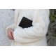 Large Clip Wallet Black and Silver Interior
