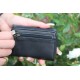 Small Ring Wallet in Black Leather