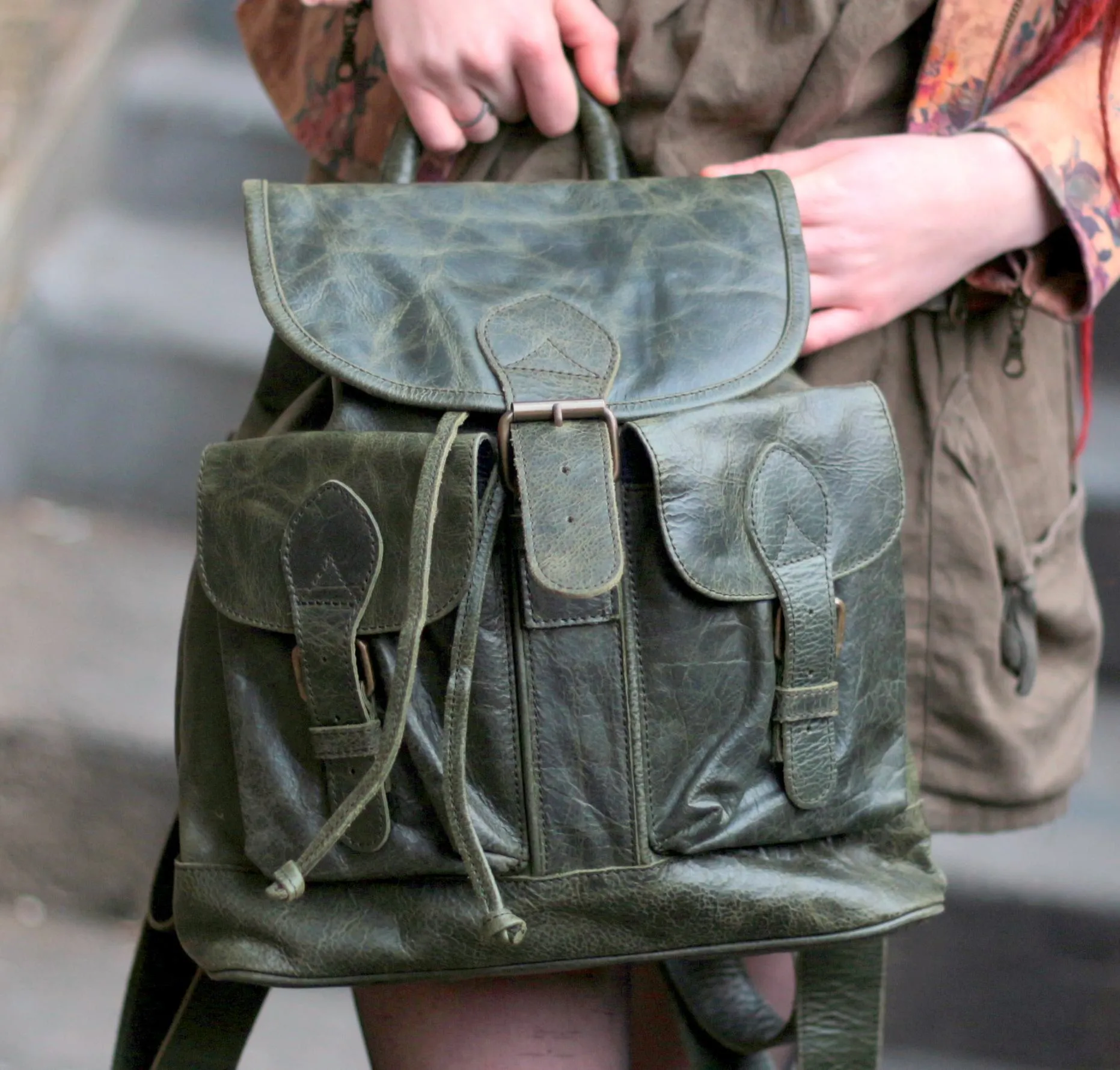 canvas backpack olive leather backpack